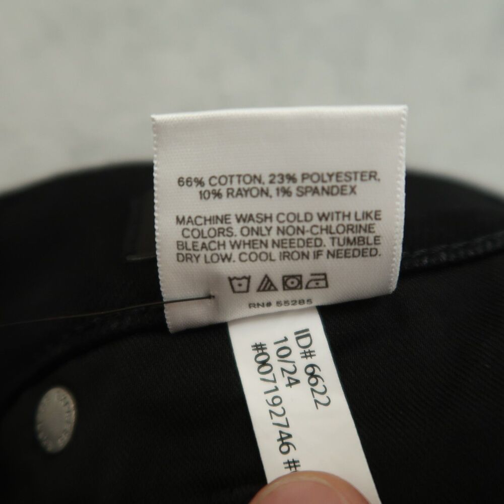 Express Jeans Womens Size 0 Black Skyscraper Mid-Rise Kick Split Hem 31" Inseam - Picture 11 of 16